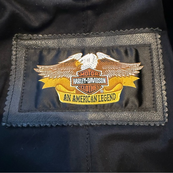 Vintage Harley Davidson Leather Jacket with Fringe Womens size Large - Picture 14 of 16